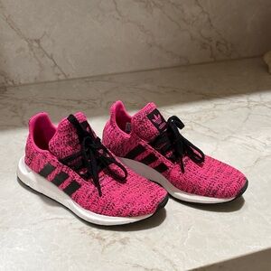 Adidas Knit Pink and Black Running Shoes